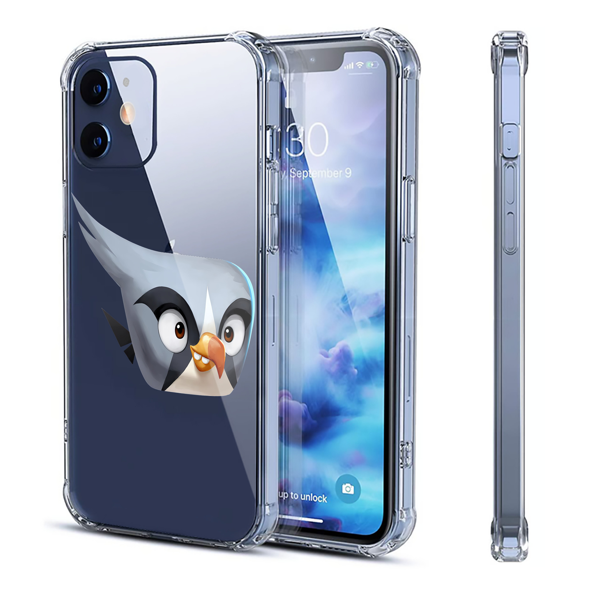 （画像用） Angry Birds アングリーバード 【iPhone 12シリーズ対応】透明スマホケース（クリアソフトケース）